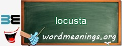 WordMeaning blackboard for locusta